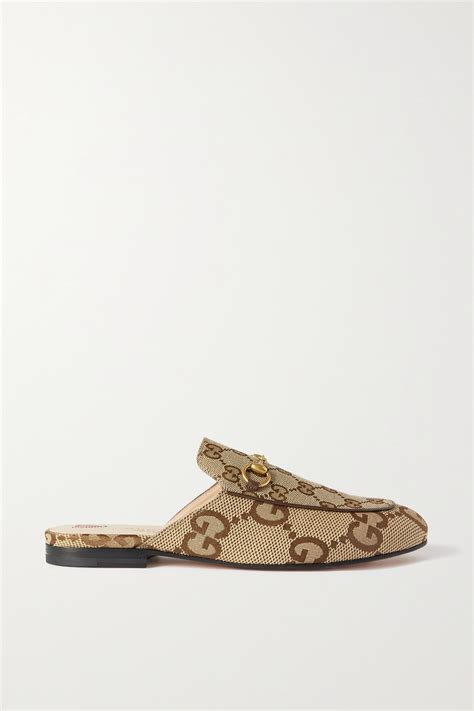 Gucci: Beige Princetown Slippers 